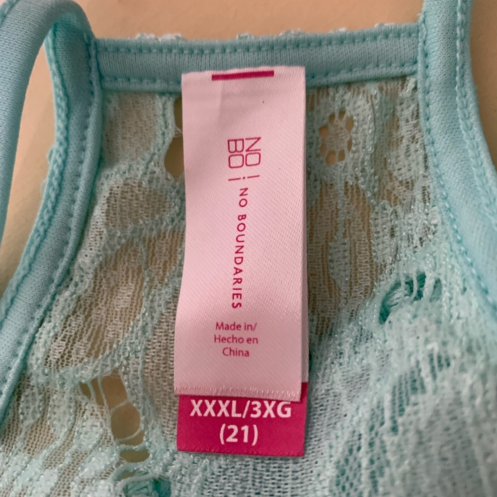 No Boundaries Lace Tank Top
turquoise mint green tank top 3XG - Picture 3 of 3
